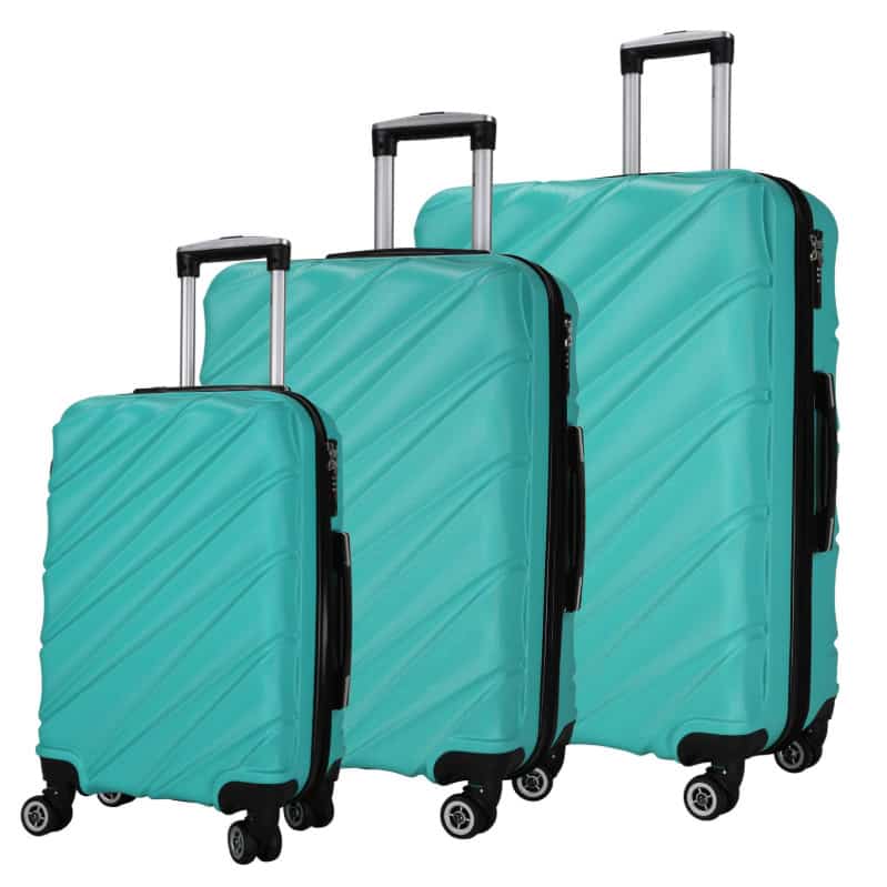 Luggage Set of 3 Piece Lightweight Polypropylene Hard Shell 