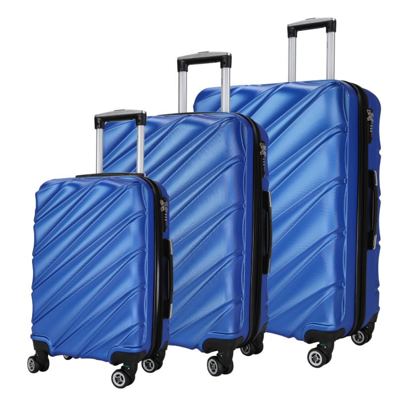 Luggage 3 Piece Set Abs Hard Shell Suitcase Lightweight