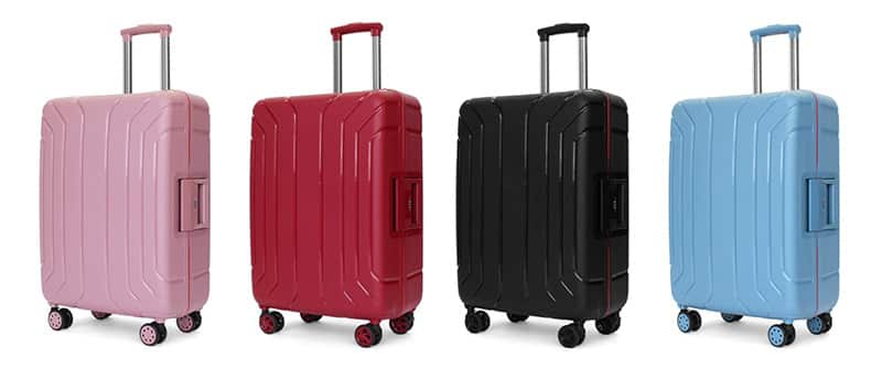 four color polypropylene suitcase